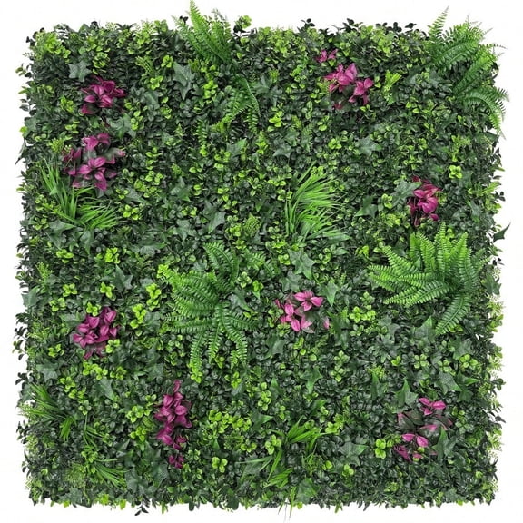 Greenery Grass Wall Boxwood Plant Panel: 20x20 4P With UV Resistant Green Leaves Faux For Interior Wall Greenery Backdrop Garden And Indoor Outdoor WallFence Covering Privacy