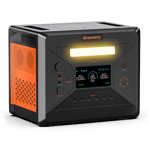 Greenery G2500 2304Wh 2500W Portable Power Station with Lfp Battery for Outdoor Camping, Home Backup, Emergency and RV