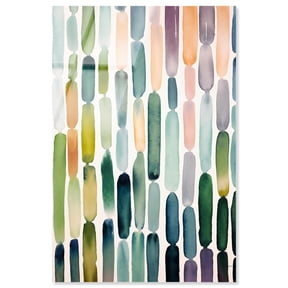 Greenery Raindrops High-Gloss Frameless Acrylic Glass Wall Art Green Abstract Wall by Art Remedy, Ready to Hang, 10 x 15