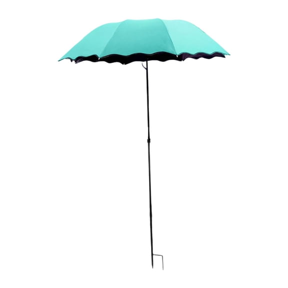 Greenery Sun Shade Umbrella with H Shape Stake, Outdoor Planter Parasol for UV Protection, Garden Decoration