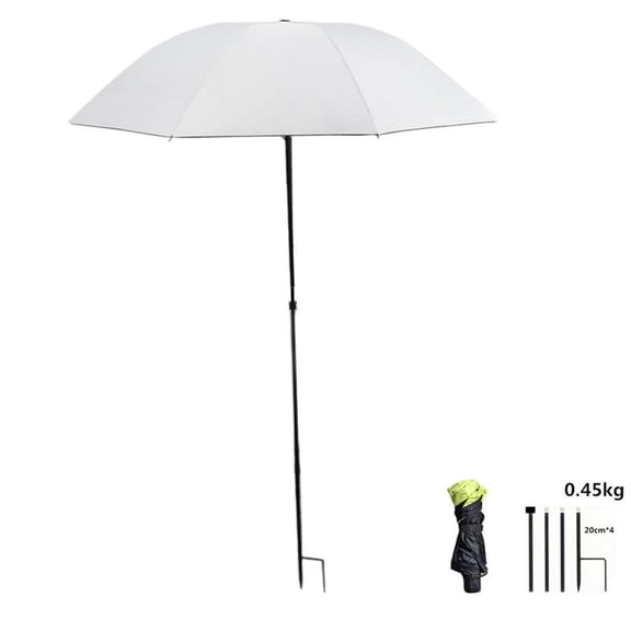 Greenery Sun Shade Umbrella with H Shape Stake, Outdoor Planter Parasol for UV Protection, Garden Decoration