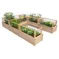 thumbnail image 1 of Greenes Fence 144" x 96" x 16.5" Beige Cedar Raised Garden Kit with CritterGuard Fencing, 1 of 8