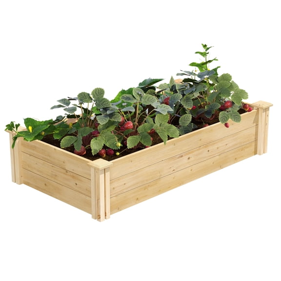 Greenes Fence 2' x 4' x 10.5" (1/2" Thick) Classic Cedar Raised Garden Bed