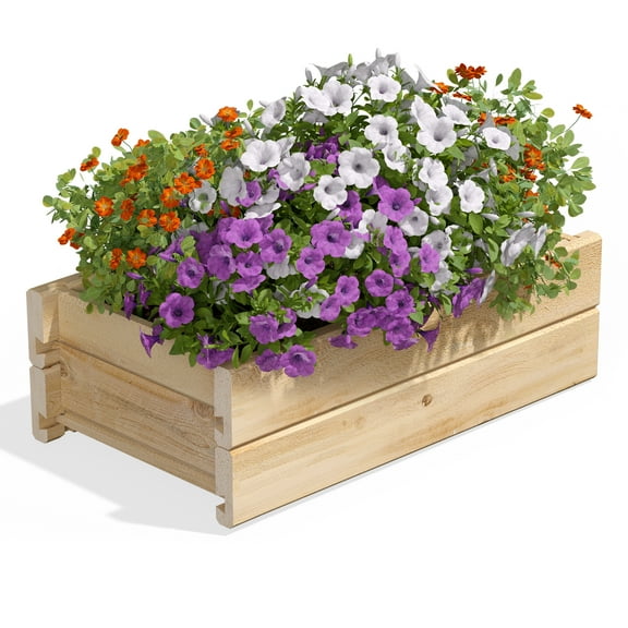 Greenes Fence 21 in. x 11 in. x 7 in. Cedar Wood Planter Box with Wall Mount Brackets