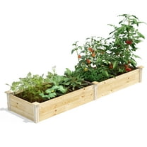 Greenes Fence 24"x 96"x 10.5" Beige Wood Raised Garden Kit