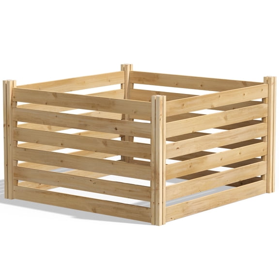 Greenes Fence 309.17 gal. Beige Wood and Cedar Multi-Stage Composting Bin