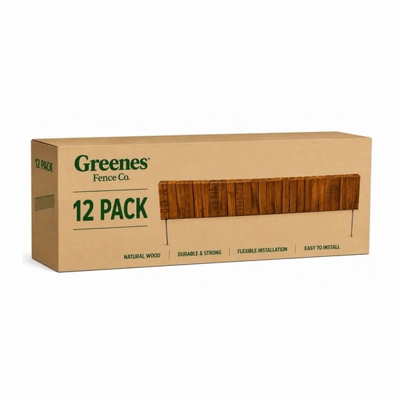 Greenes Fence 4" x 30" Flexible Brown Wood Edging (12-Pack)