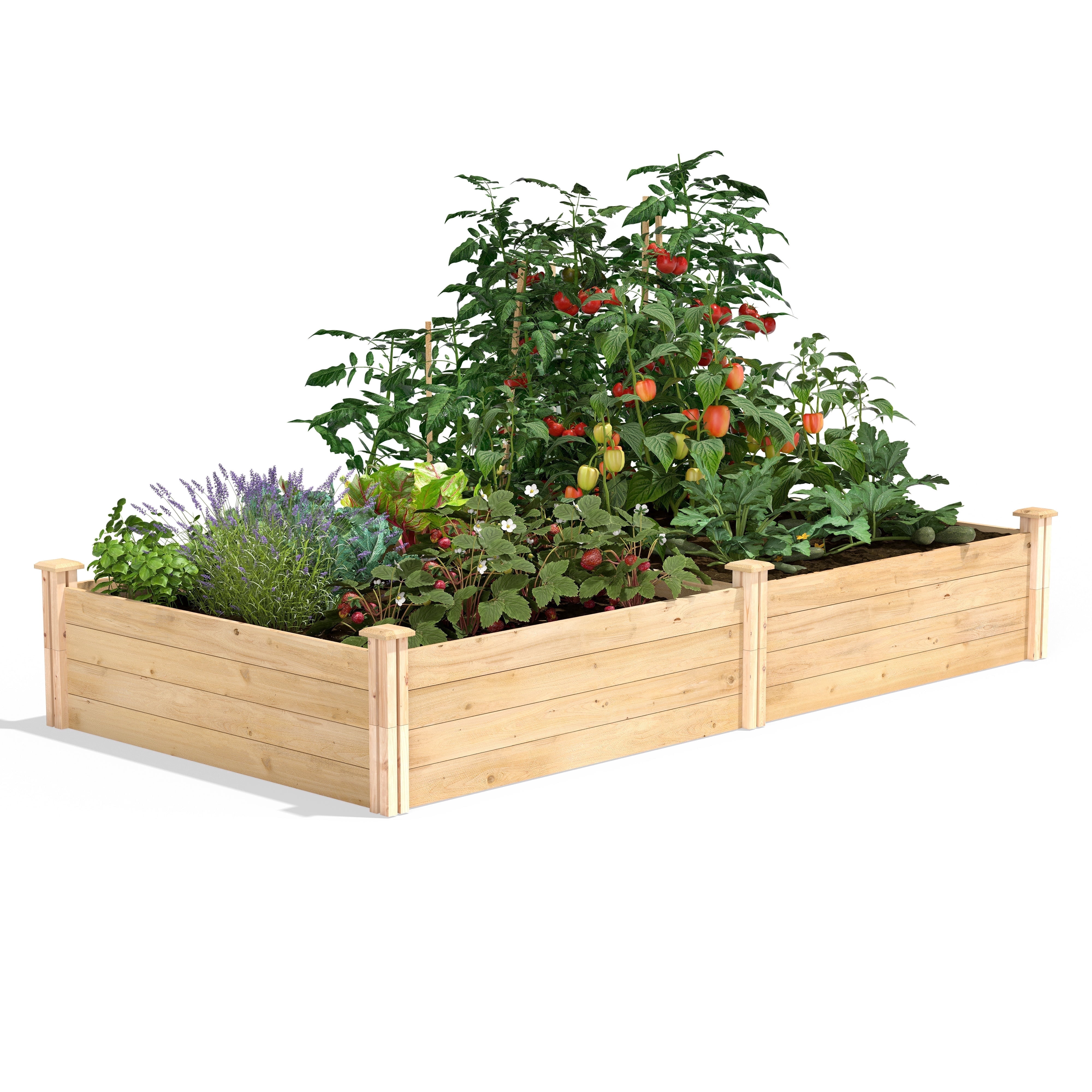Greenes Fence 4' x 8' x 14" (3/4" Thick) Premium Cedar Raised Garden Bed
