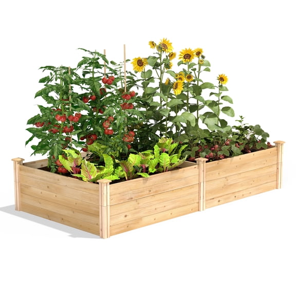 Greenes Fence 4' x 8' x 17.5" (1/2" Thick) Classic Cedar Raised Garden Bed