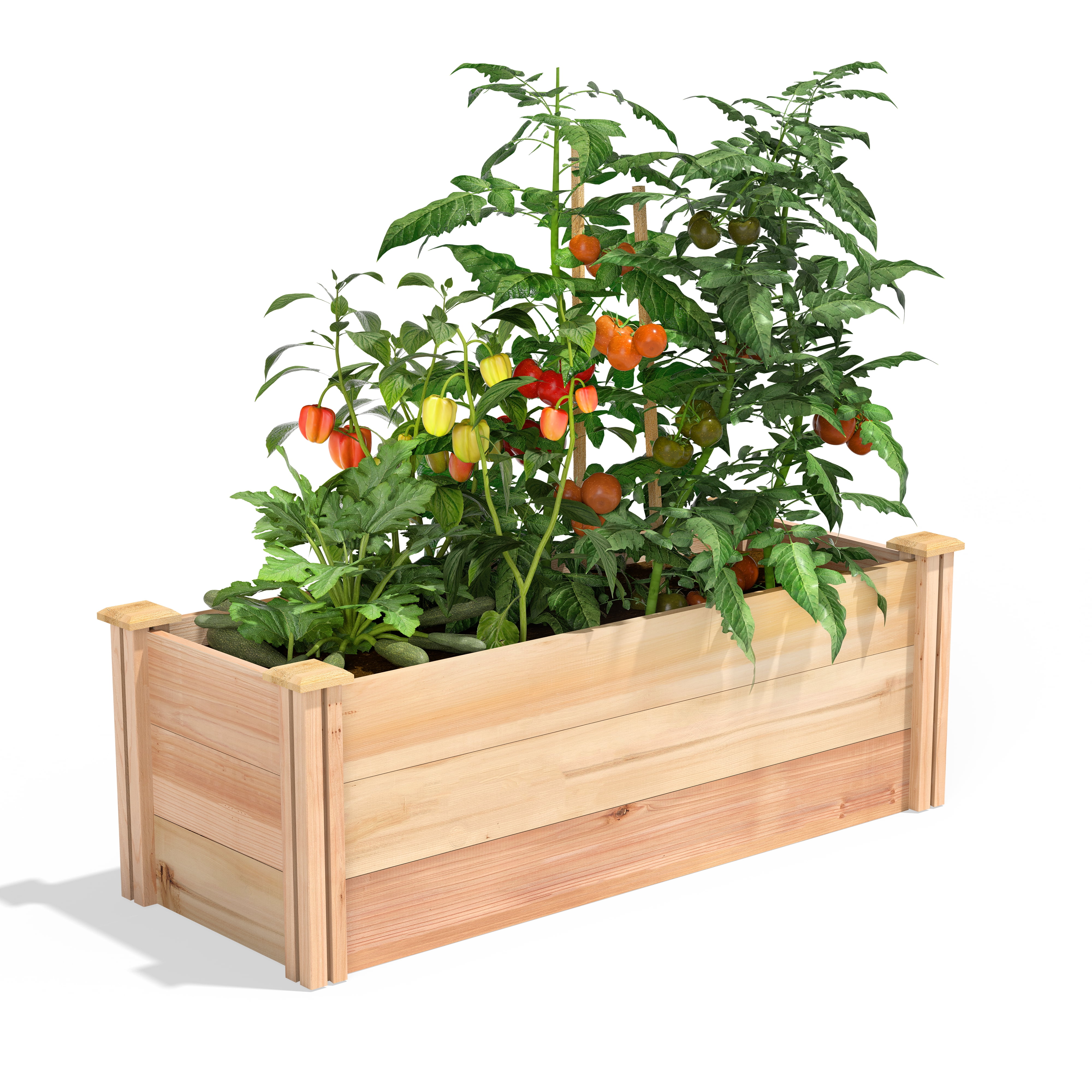 Premium Cedar Raised Garden Bed for Outdoor Use