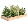 thumbnail image 1 of Greenes Fence 96" x 48" x 11" Beige Cedar Raised Garden Kit with Trellis, 1 of 8