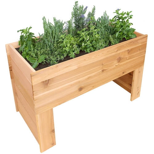 Greenes Fence Cedar Elevated Garden Bed, 47" x 24" x 30"