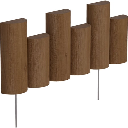 Greenes Fence Cedar Flexible Half-Log 5” x 18” Garden Border Edging