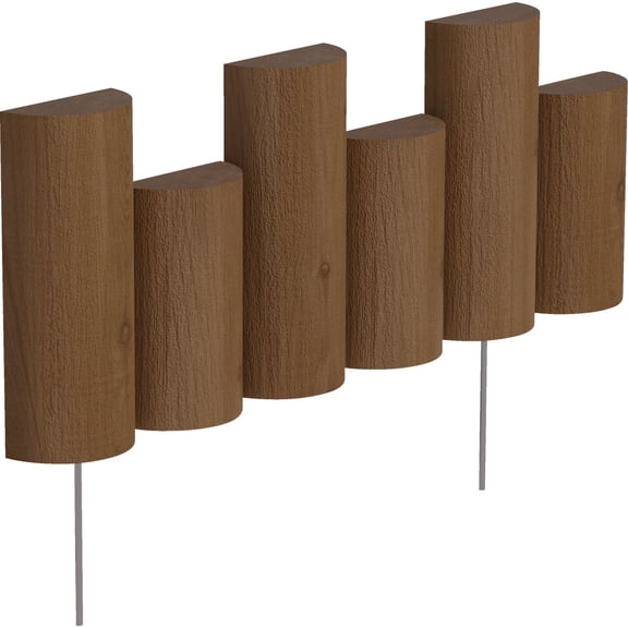Greenes Fence Cedar Flexible Half-Log 5 x 18 Garden Border Edging