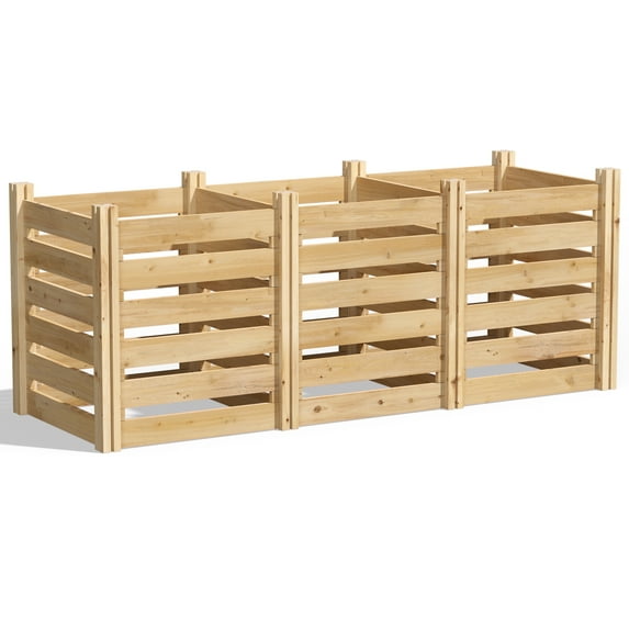 Greenes Fence Outdoor Cedar Wood Composter 24" x 72" x 31", 231.9 gal