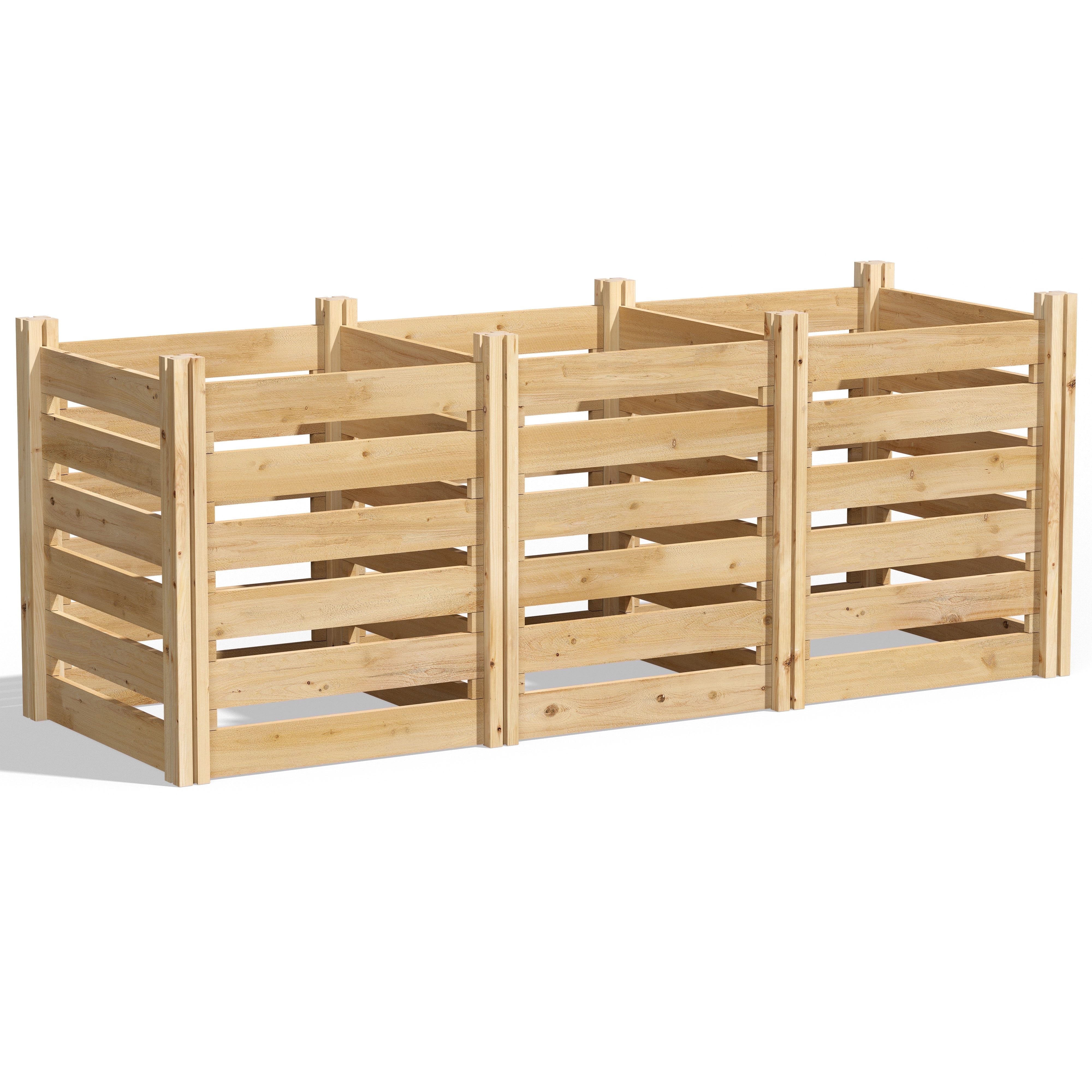 Large Cedar Wood Outdoor Stationary Composter