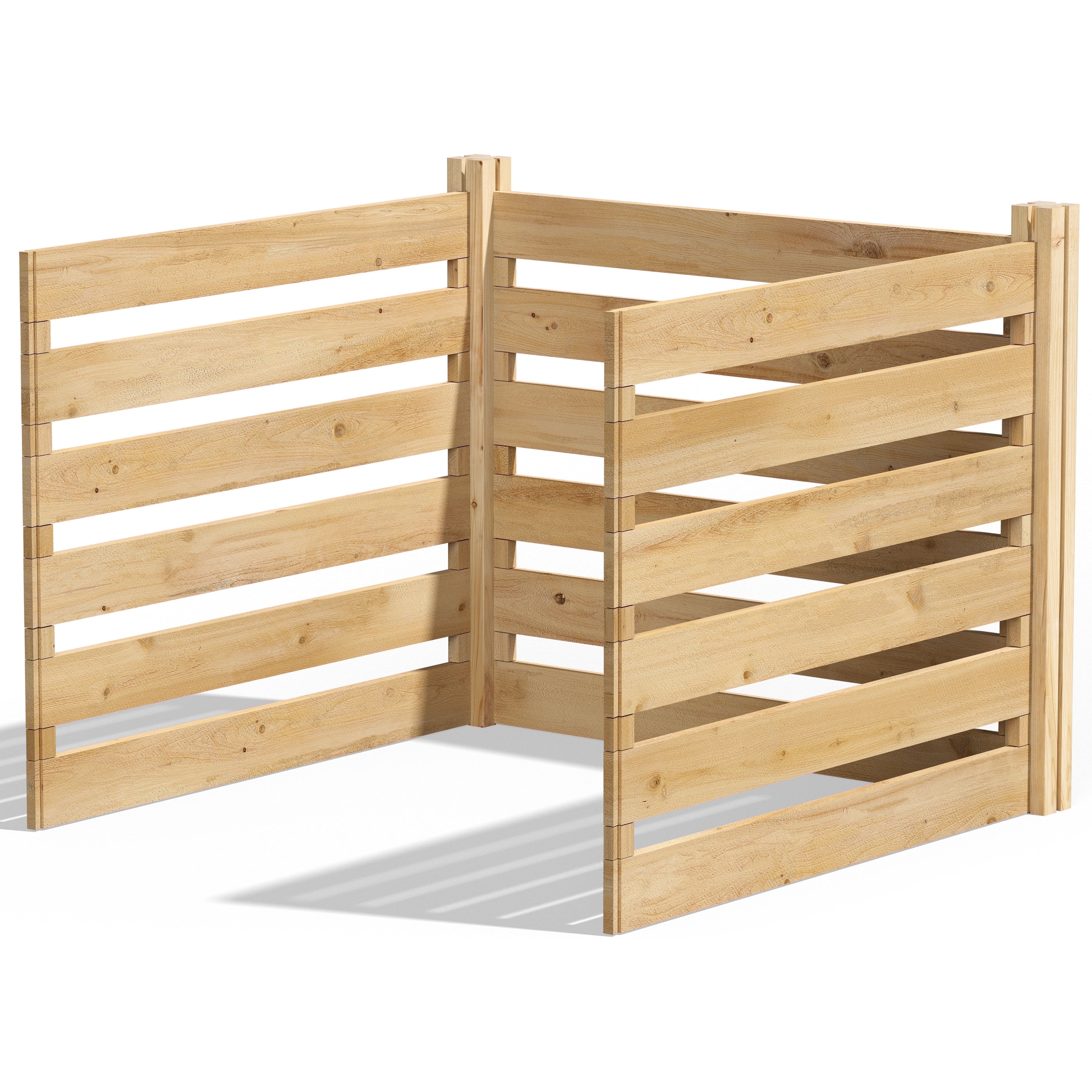 Natural Cedar Wood Outdoor Composting Bin Add-On Kit