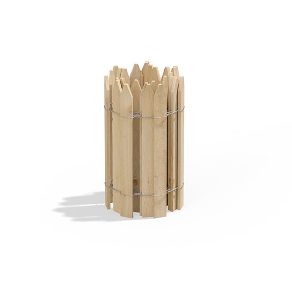 Greenes Fence Cedar Wood Garden Picket Fence 16" H x 8' L (4-pack, 32' Total)