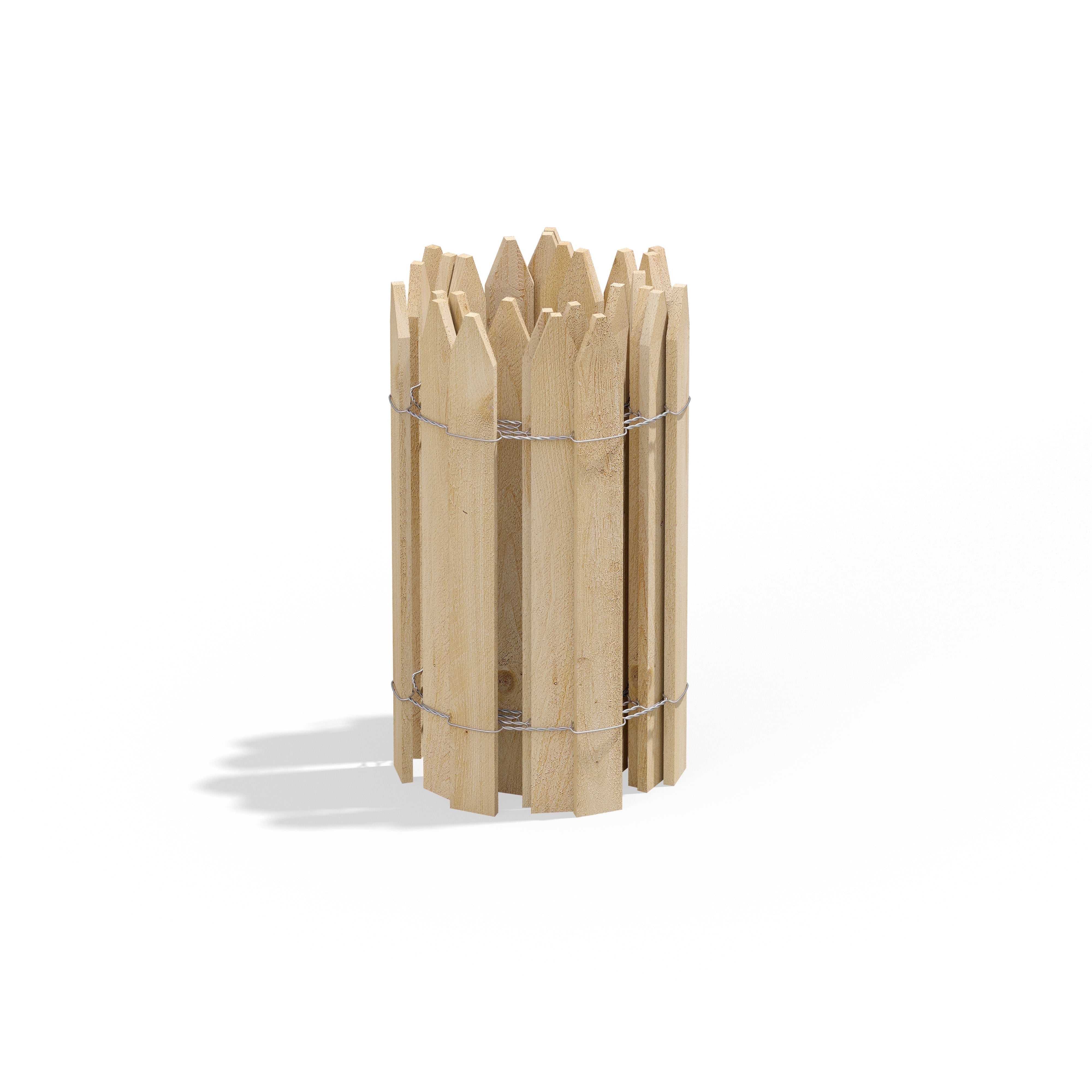 Greenes Fence Cedar Wood Garden Picket Fence 16" H x 8' L (6-pack, 48' Total)