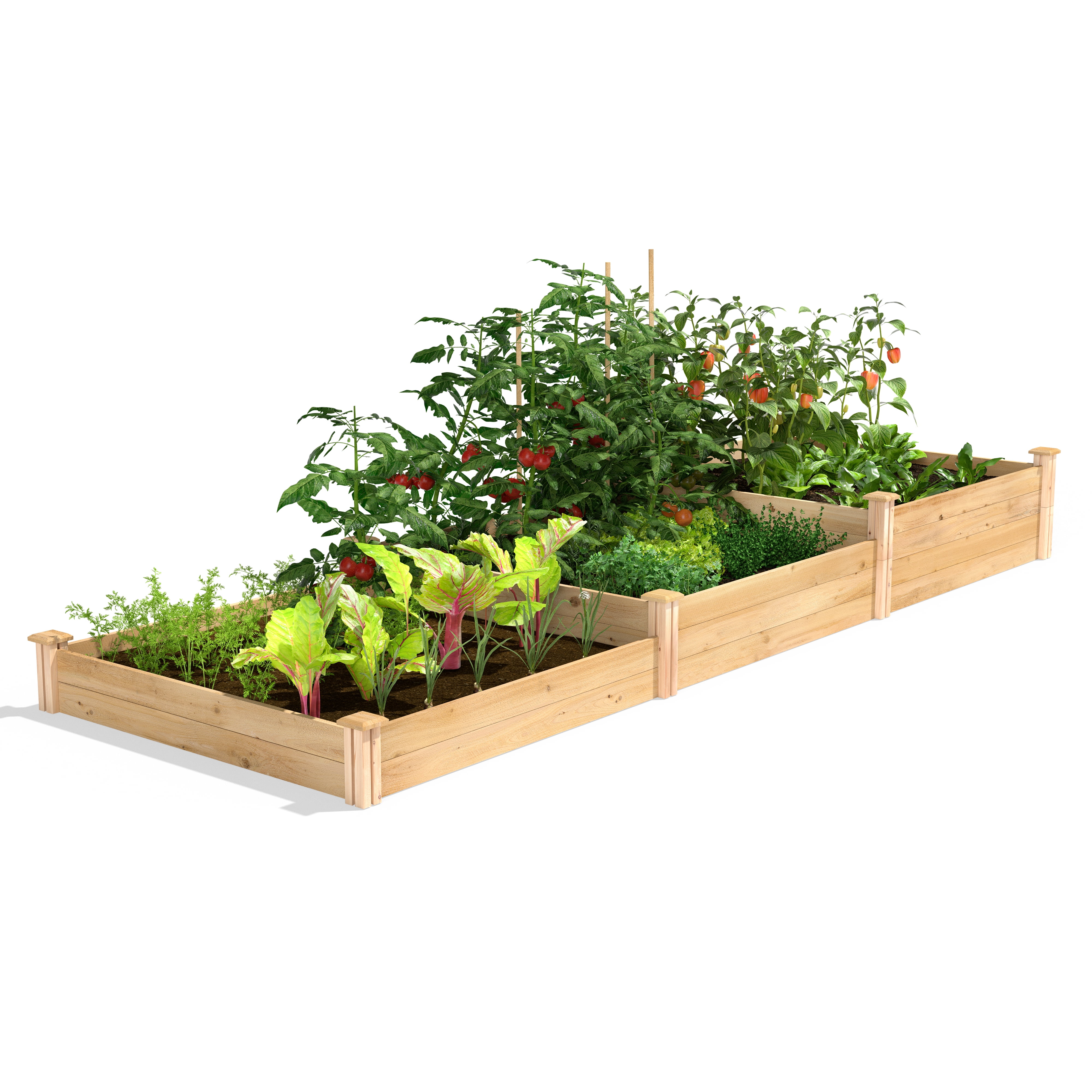 Natural Cedar Extra Large Tiered Raised Garden Bed