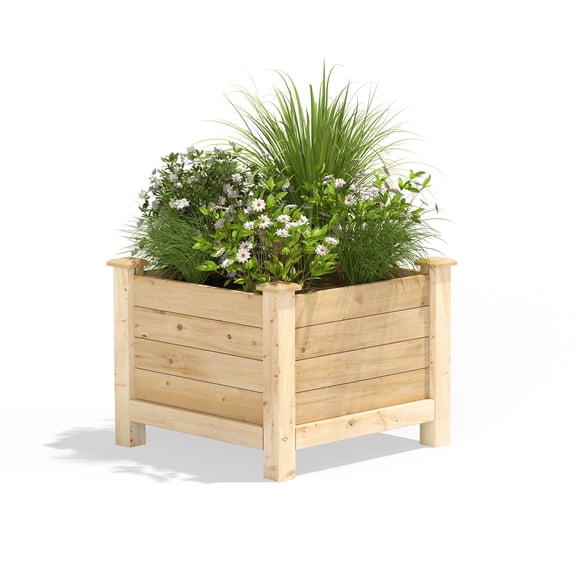 Greenes Fence 24" x 24" x 21" (3/4" Thick) Premium Cedar Elevated Planter