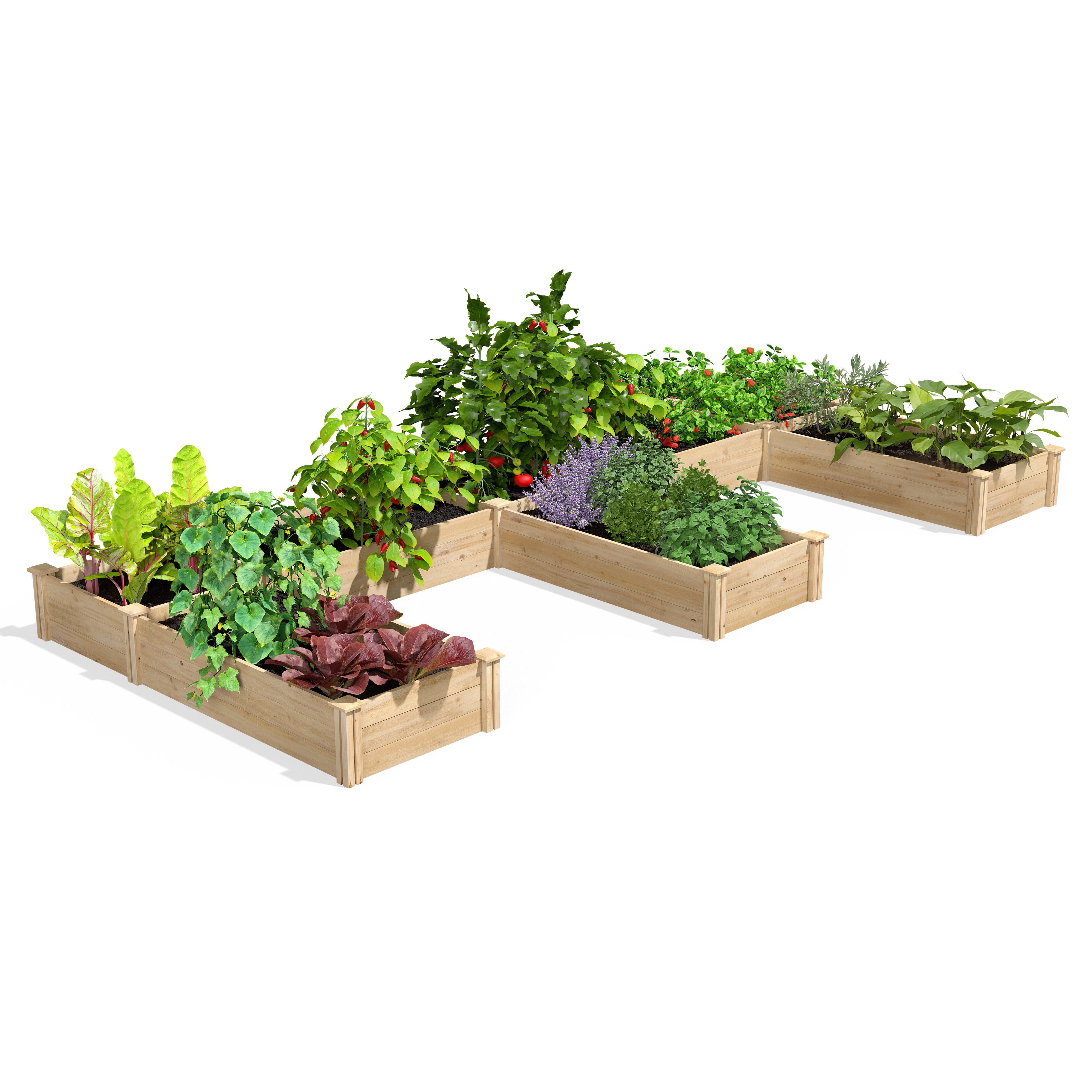 Greenes Fence 6' x 14' x 10.5" (3/4" Thick) E-Shaped Premium Cedar Raised Garden Bed