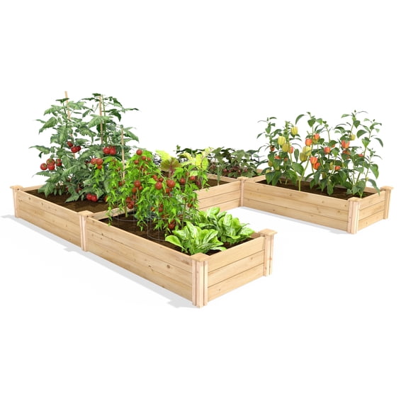 Greenes Fence 8' x 8' x 10.5" (3/4" Thick) U-Shaped Premium Cedar Raised Garden Bed