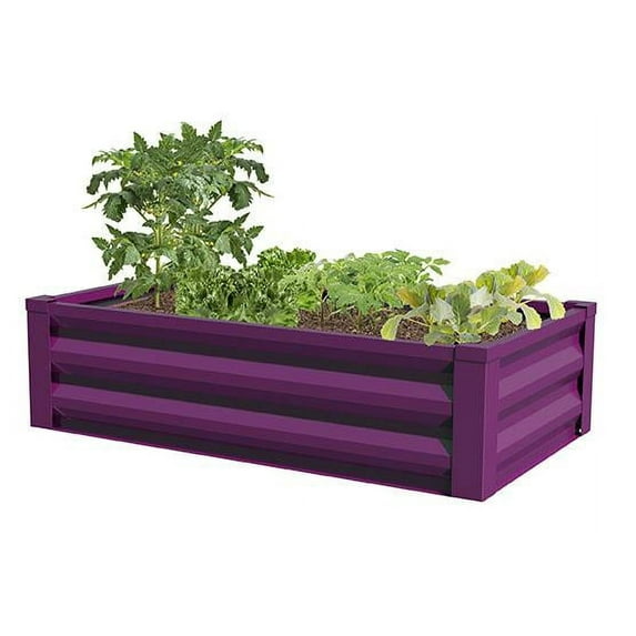 Greenes Fence Powder-Coated Metal Raised Garden Bed Planter 24" W x 48" L x 10" H