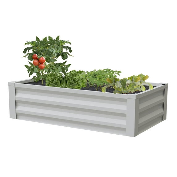 Greenes Fence Powder-Coated Metal Raised Garden Bed Planter 24" W x 48" L x 10" H