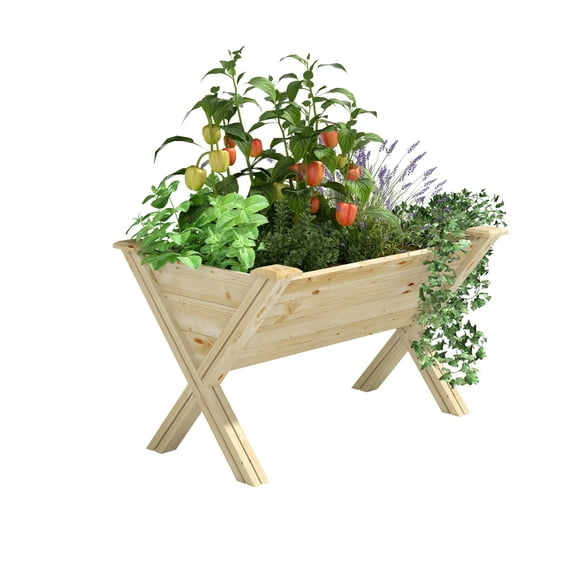 Greenes Fence V-Shaped Elevated Pine Garden Bed, 23 in  x 34 in x 23.5 in