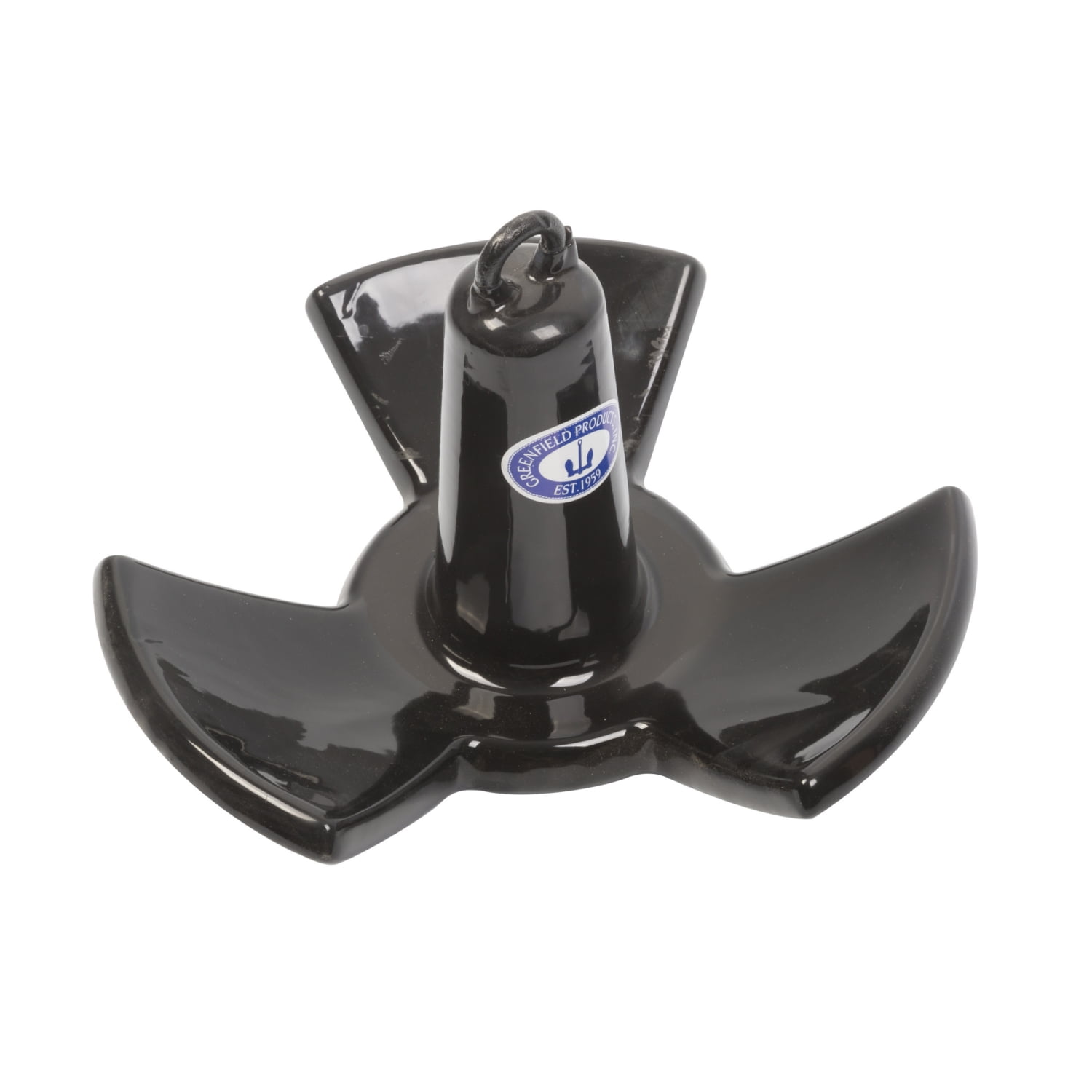 Ancora Fluviale Greenfield Rivestita In Vinile Modello 520-R, 9 Kg, Design Tri-Fluke In Ghisa Per Barche Fino A 24' - 3