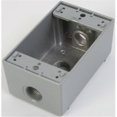 thumbnail image 1 of Greenfield B23WS 1 Gang Weatherproof Electrical Outlet Box with Three 0.5 in. Holes, White, 1 of 1