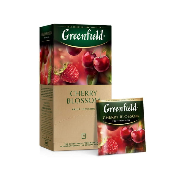 Greenfield Cherry Blossom Fruit Infusion Collection Tea 25 Tea Bags