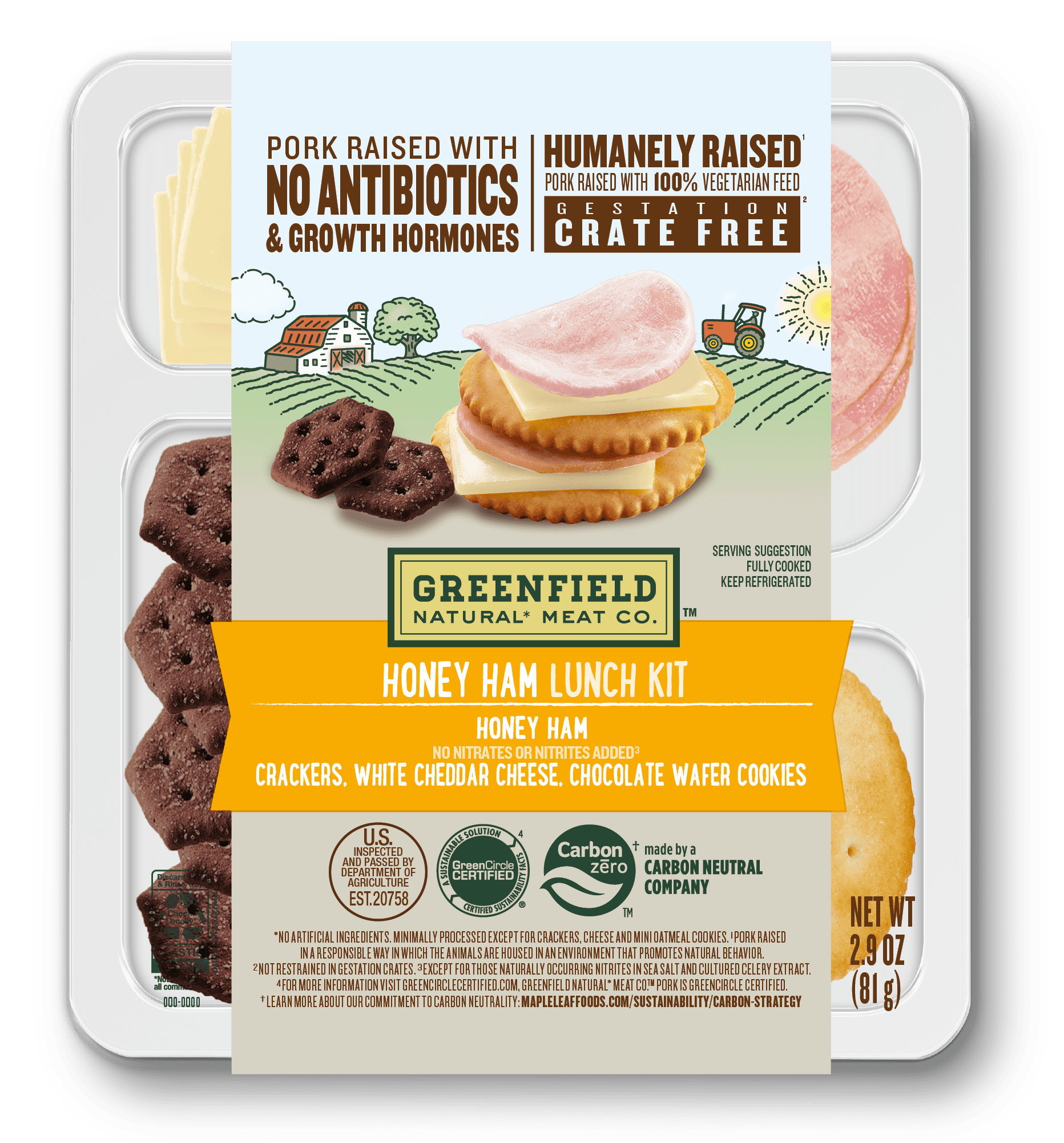 Greenfield Honey Ham Cheese Lunch Kit
