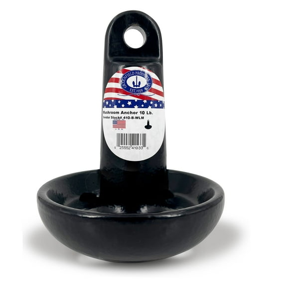 Greenfield Products Mushroom Anchor 10 lb. Cast Iron, Model 410-B-WLM