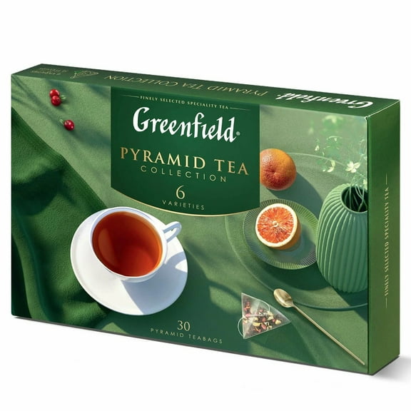 Greenfield Pyramid Tea Collection 6 Flavors Set 30 Pyramids