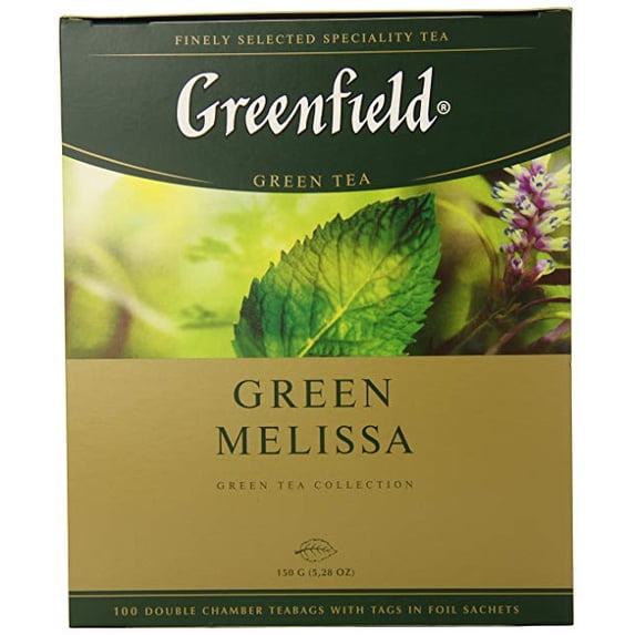 Greenfield Tea, Green Melissa, 100 Count