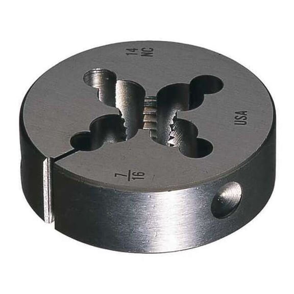 HSS Round Adjustable Die 6382 Greenfield ThreadIng 1 In Outside Diameter M10x1.5