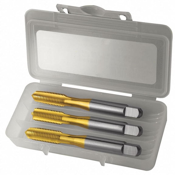 Greenfield Threading Three Piece Tap Kit,#3-56,HSS 355803