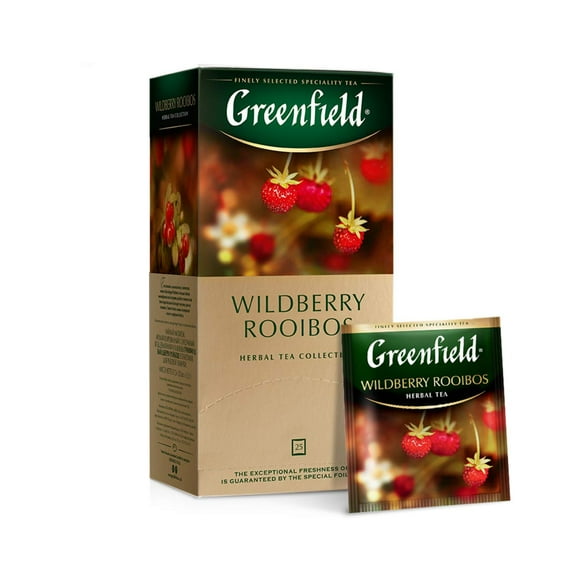 Greenfield Wildberry Rooibos Herbal Tea L 25 Tea Bags L 37.5G -  Tea Collection.