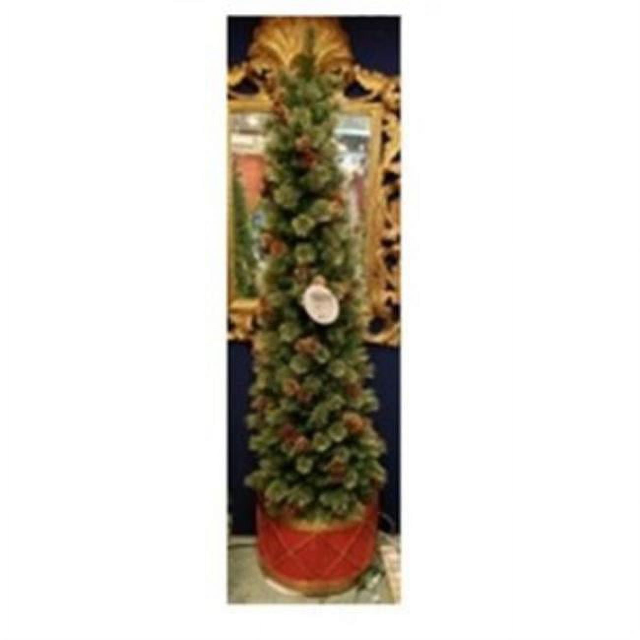 Greenfields Christmas Tree 253046 6.5 ft. 200 Clear Lights Drum Half