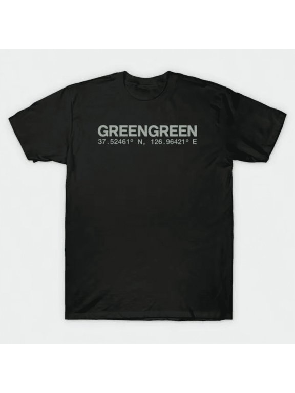 Greengreen Coordinates Vintage Grunge Y2K Graphic Crewneck Cotton Unisex Tee Shirt