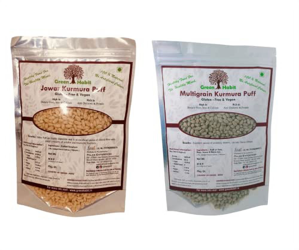 Greenhabit Jowar & Multi Grain Kurumura Combo A.K.A Puff & GlutenFree MultiGrain