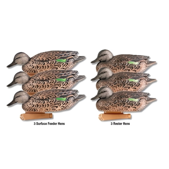 Greenhead Gear Pro-Grade Duck Decoy,Green-Winged Teal/Early Season Hen Pack,1/2