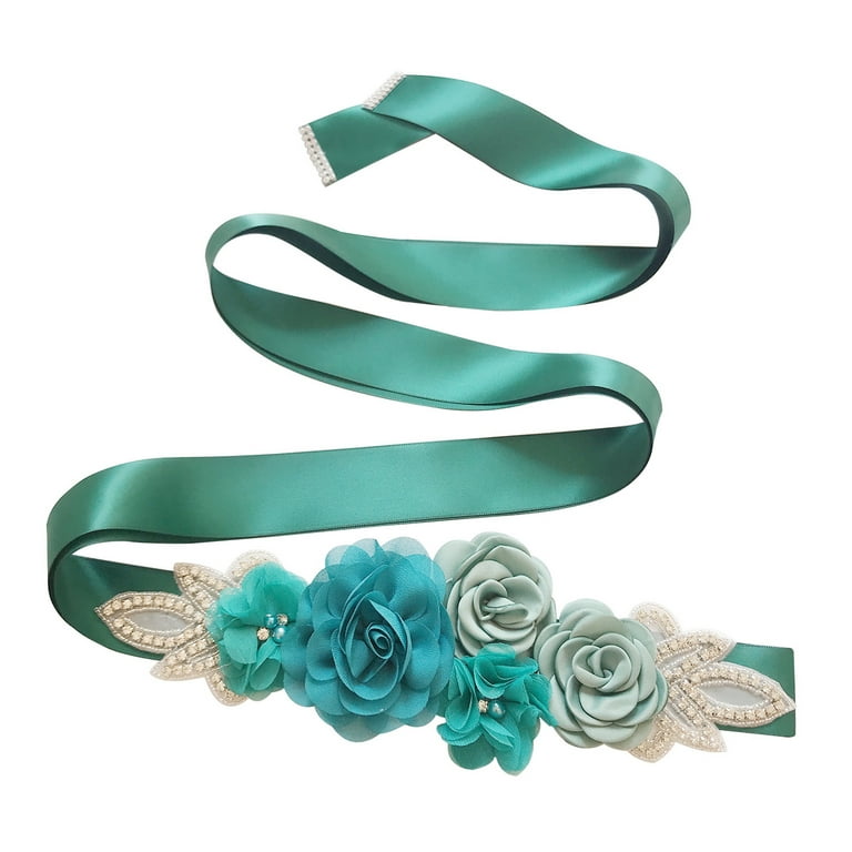 Wedding Belt Eye-catching Wear Resistant Fabric Rose Flower