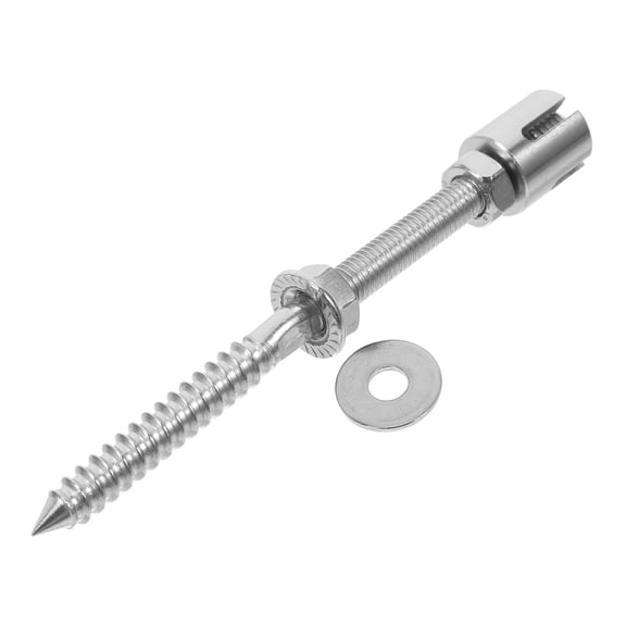Greenhouse Accessories Anchor Screw for Wire Rope Vine Silver