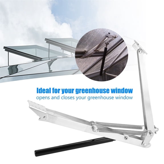 Greenhouse Automatic Vent Opener Solar Heat Sensitive Auto Window Louver Opener Aluminum Alloy Wax Cylinder Temperature Controlled No Battery For Cold Frame Garden Hotbed