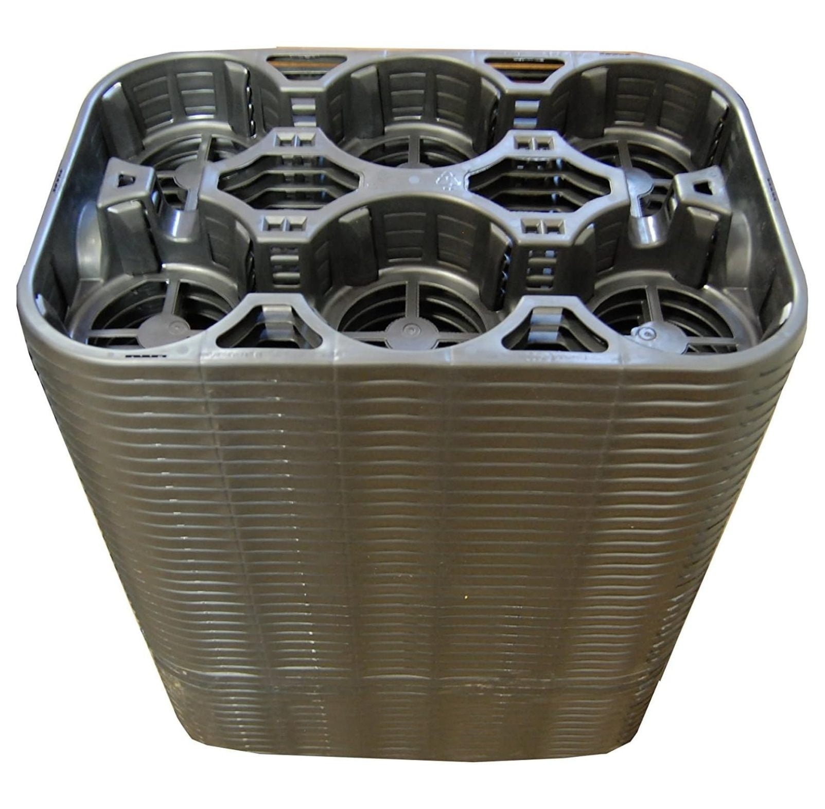 4 Cell Nursery Pot Trays Clear Plant Pots, Thick Sturdy Seeds Starting Germination Shuttle Carrying Trays Small Planter Nursery Propagation Gray S