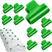 Greenhouse Clamps Clips, Smooth Film Row Cover Clips | Multifunctional Frame Shading Net Rod Clip Gardening Tool Green Support Frame Clip for Raised Bed Cover