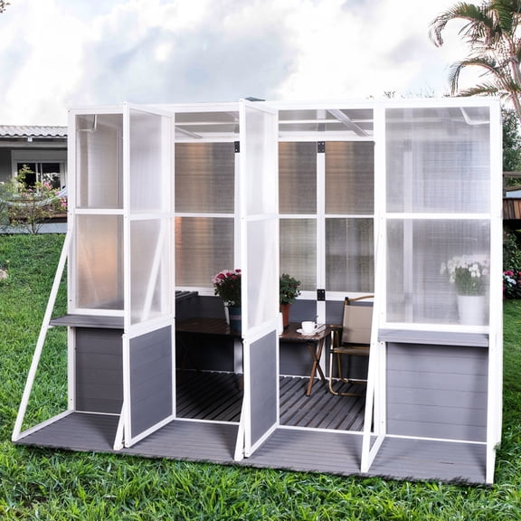 Greenhouse For Various Crops - Triangular Support Stability, Adjustable Roof, Garden And Backyard Walk-in Create A Relaxing Gardening Atmosphere